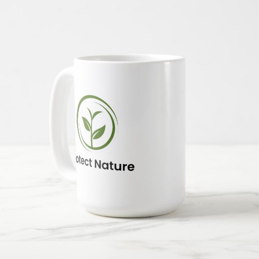 Schutz der Natur Kaffeetasse (Vorderseite Links)