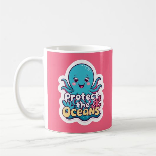 Schutz der Octopus-Tasse Kaffeetasse (Links)