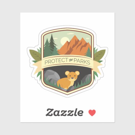 Schutz der Parks Pika Aufkleber (Blatt)