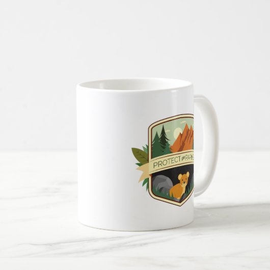 Schutz der Parks Pika Kaffeetasse (VorderseiteRechts)