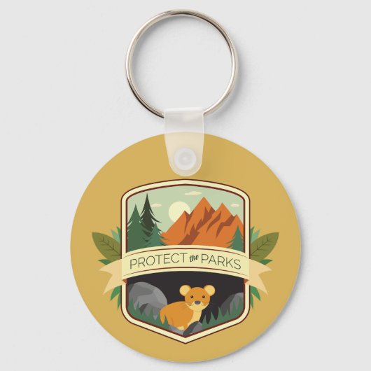 Schutz der Parks Pika Schlüsselanhänger (Vorderseite)