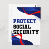 Schutz der Politik der sozialen Sicherheit Postkarte (Vorne/Hinten)