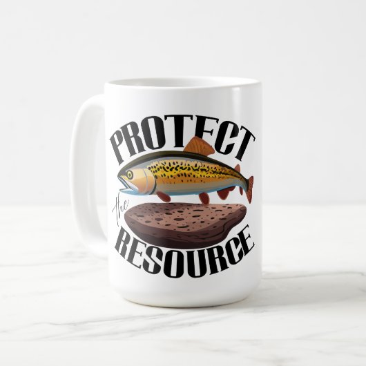 Schutz der Ressource durch Regenbogenforelle im Ha Kaffeetasse (Vorderseite Links)