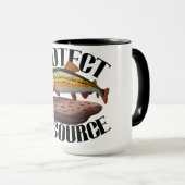 Schutz der Ressource durch Regenbogenforelle im Ha Tasse (VorderseiteRechts)