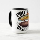 Schutz der Ressource durch Regenbogenforelle im Ha Tasse (Vorderseite Links)