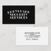 Schutz der Sicherheitsdienste für die Führungskraf Visitenkarte (Vorne/Hinten)
