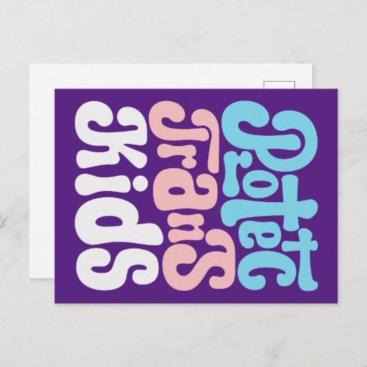 Schutz der Trans Kids Postkarte (Vorne/Hinten)