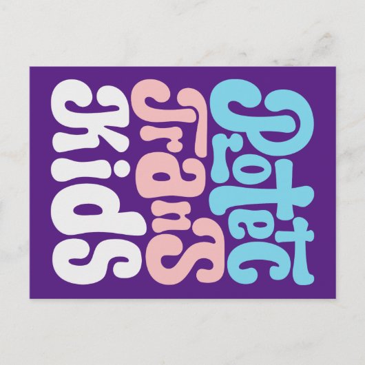 Schutz der Trans Kids Postkarte (Vorderseite)