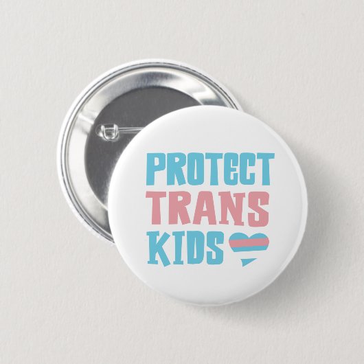 Schutz der Trans Kids-Unterstützung für Transgende Button (Vorne & Hinten)