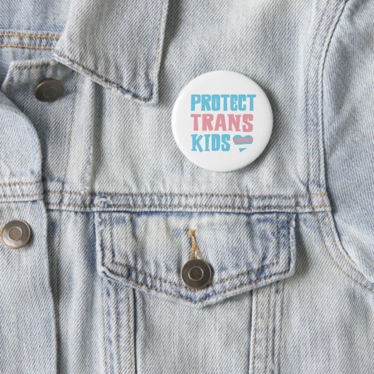 Schutz der Trans Kids-Unterstützung für Transgende Button (Beispiel)