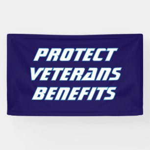 Schutz der Vorteile politischer Veteranen Banner
