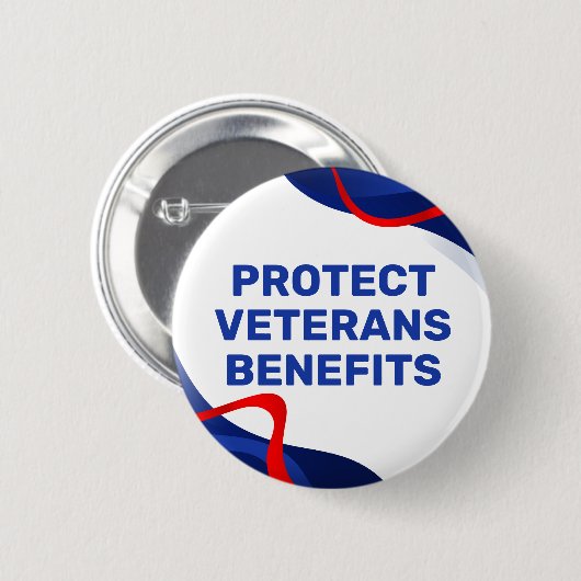 Schutz der Vorteile politischer Veteranen Button (Vorne & Hinten)