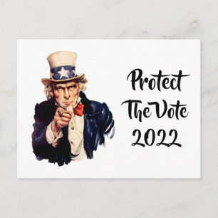 Schutz der Vote 2022 Postkarte
