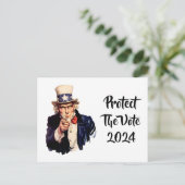 Schutz der Vote 2024 Postkarte (Stehend Vorderseite)