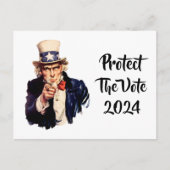 Schutz der Vote 2024 Postkarte (Vorderseite)