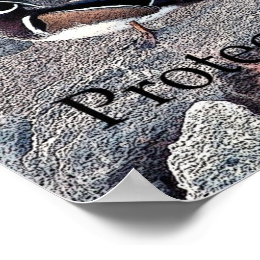 Schutz der wild lebenden Tiere Poster (Ecke)