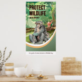 Schutz der wild lebenden Tiere und Pflanzen Poster (Küche)