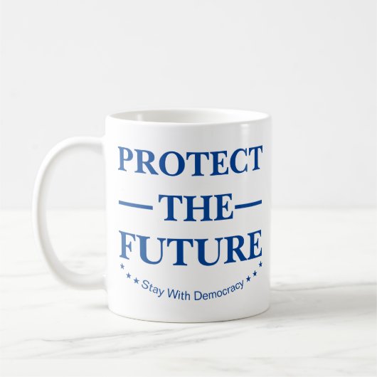 Schutz der Zukunft Kaffeetasse (Links)