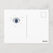 Schutz des Blauen Auges durch viel Glück Postkarte (Rückseite)