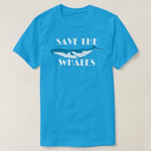 Schutz des Blauen Whales T-Shirt (Design vorne)