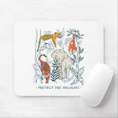 Schutz des botanischen Shirts Wildlife Botanic Cha Mousepad (Mit Mouse)