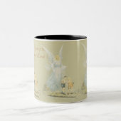 Schutz des Engels über Kinder Zweifarbige Tasse (Mittel)