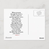 SCHUTZ DES GOTTES (ISAIAH 41) POSTKARTE (Rückseite)