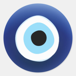 Schutz des Mittelmeers vor bösem Auge Runder Aufkleber