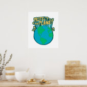 SCHUTZ DES PLANETEN GERETTET ERDE Öko Grüne Kunst Poster (Küche)