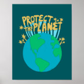 SCHUTZ DES PLANETEN GERETTET ERDE Öko Grüne Kunst Poster (Vorne)