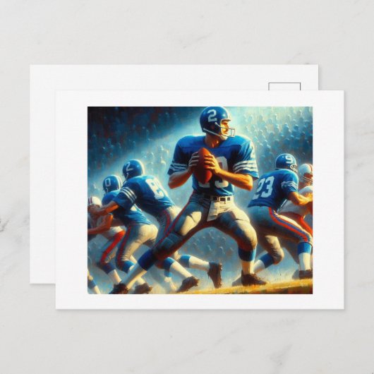 Schutz des Quarterbacks, Postkarte (Vorne/Hinten)