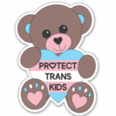 Schutz des Teddy-Bären Trans Kids Prilag Aufkleber (Vorderseite)