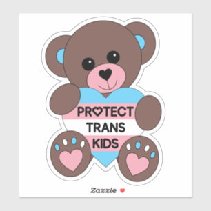 Schutz des Teddy-Bären Trans Kids Prilag Aufkleber