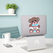 Schutz des Teddy-Bären Trans Kids Prilag Aufkleber (Laptop auf Schreibtisch)