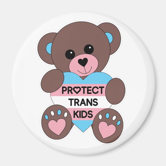 Schutz des Teddy-Bären Trans Kids Prilag Magnet (Vorne)