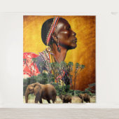 Schutz des Tierreichs Wandteppich (Vorderseite)