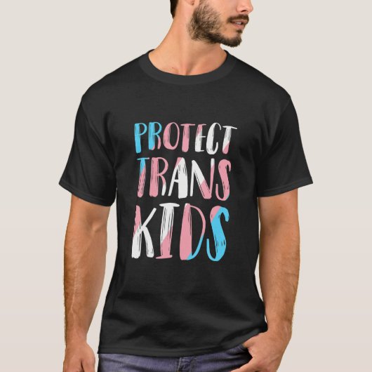 Schutz des Trans Kids LGBT Human Rights Design T-Shirt (Vorderseite)