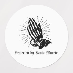 Schutz durch Santa Muerte Etiketten