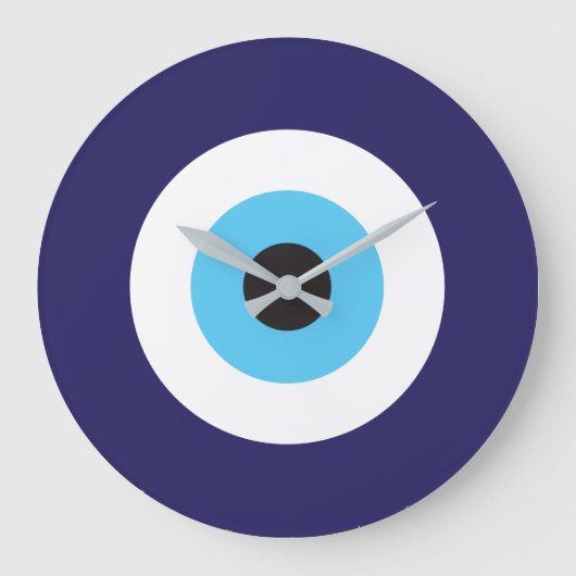 Schutz from Evil Eye Clock Große Wanduhr (Vorderseite)