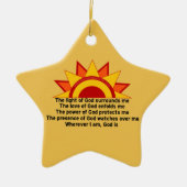 Schutz-Gebet Keramik Ornament (Vorne)