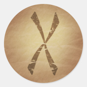 Schutz gegen Gift-nordischen magischen Charme Runder Aufkleber