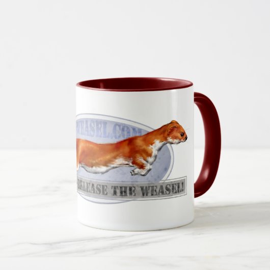 Schutz, gibt den Weasel frei! Tasse (VorderseiteRechts)