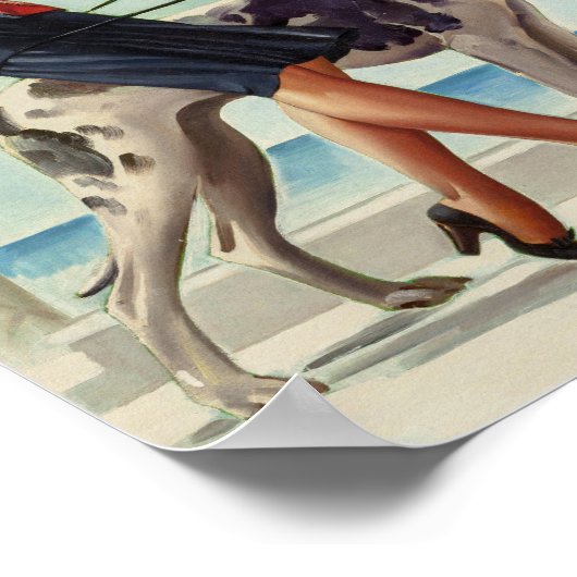 Schutz-Hund-Button Poster (Ecke)