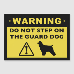 Schutz-Hundewarnung Cocker spaniels humorvolle Magnetkarte