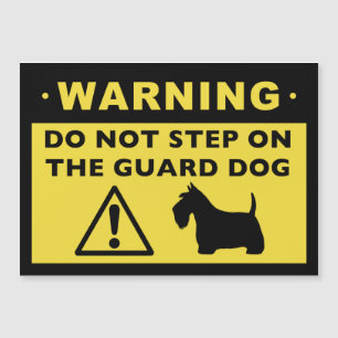 Schutz-Hundewarnung Scottish-Terriers lustige Magnetkarte