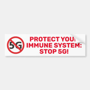 Schutz Ihres Immunsystems, Stopp 5G Autoaufkleber
