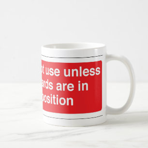 Schutz in Position Kaffeetasse
