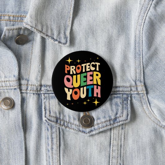 Schutz Queer Jugendschutz Trans Kids LGBTQ Button (Beispiel)