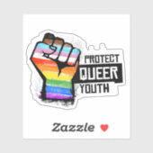 Schutz Queer Jugendsticker Aufkleber (Blatt)