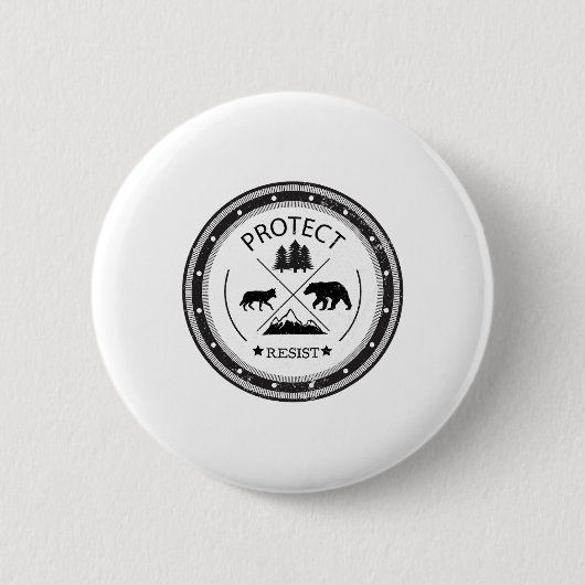 Schutz - Schutz von Nationalparks und Waldservice Button (Vorderseite)